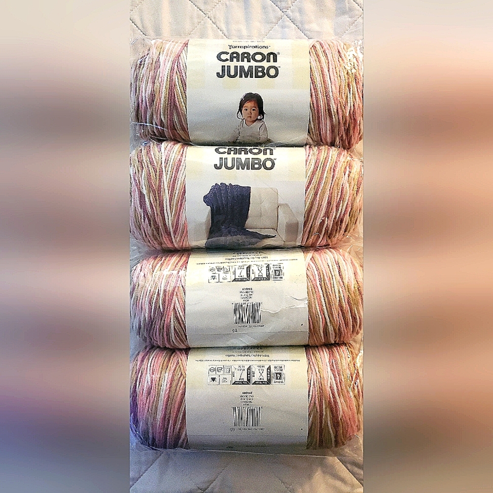 Carbon Variegated Pink and White Yarn